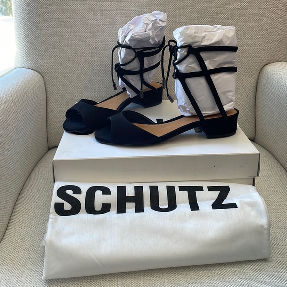 Schutz Daniella Lace Up Sandals - Picture 2 of 7